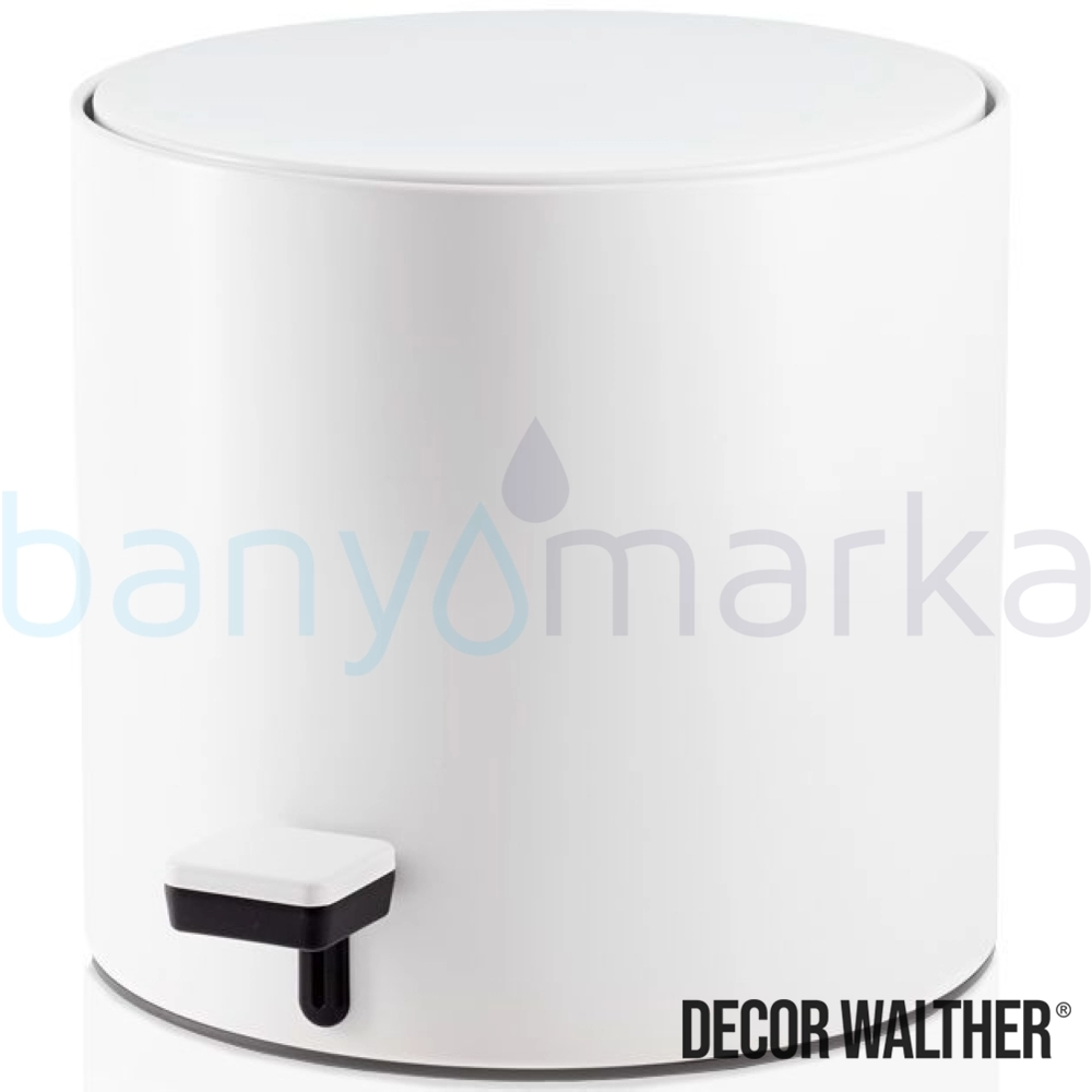 Decor Walther Pedallı Çöp Kovası, Yavaş Kapanır, Beyaz (3 Litre) - 615450 615450