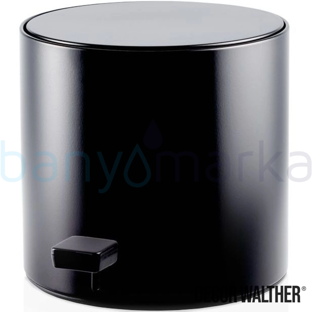 Decor Walther Pedallı Çöp Kovası, Yavaş Kapanır, Mat Siyah (3 Litre) - 615460 615460