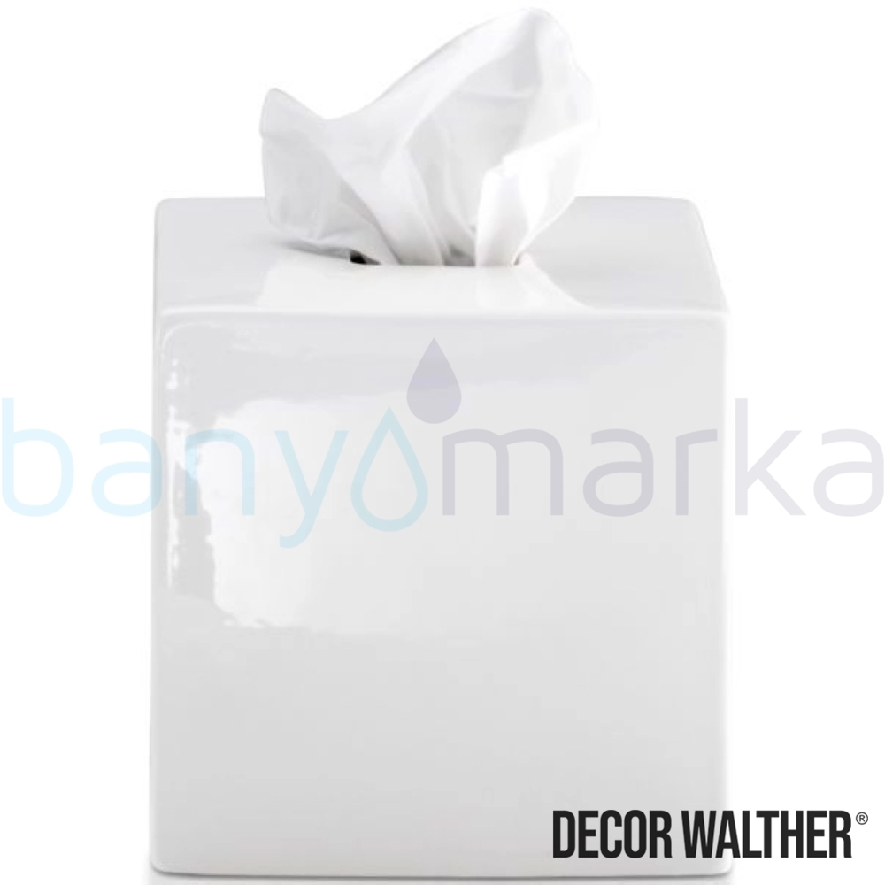 Decor Walther Porselen Kare Kağıt Mendillik, Porselen/Beyaz (Tezgah Üzeri) - 849850 849850