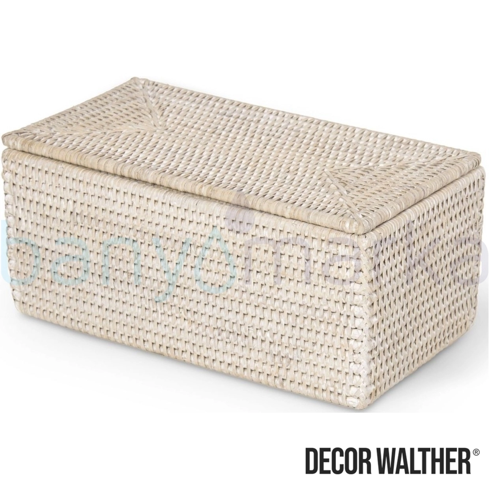 Decor Walther Basket Kapaklı Kutu Malzemelik, Beyaz (Tezgah Üzeri) - BASKETUTBMD-L BASKETUTBMD-L