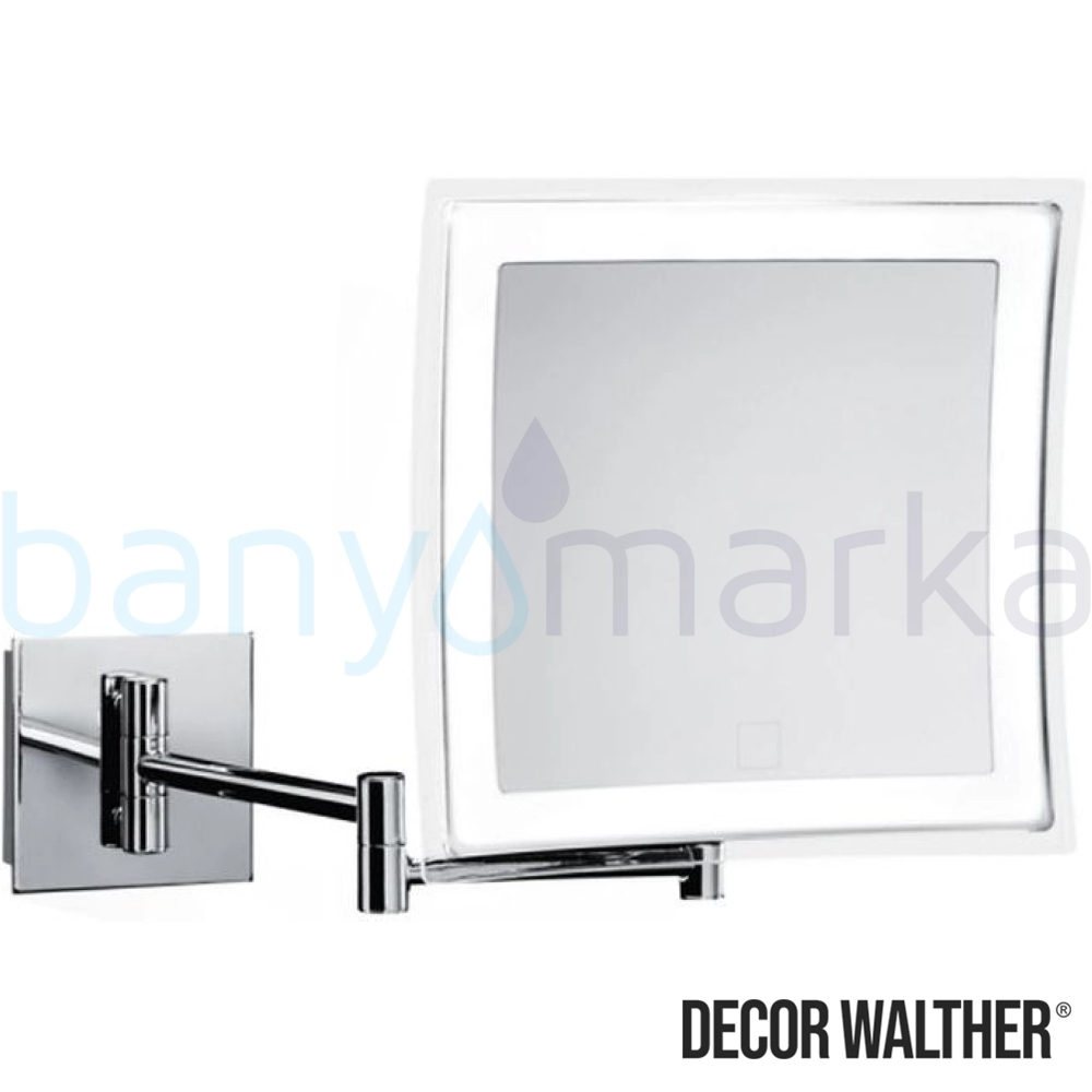 Decor Walther Kare Makyaj Aynası 5x Büyüteçli (Beyaz Ledli) - BS85-CR BS85-CR