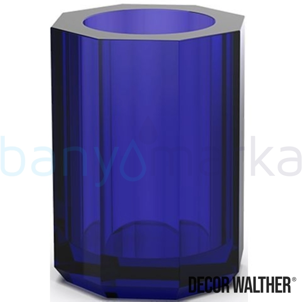 Decor Walther Kristall Diş Fırçalığı, Mavi (Tezgah Üzeri, Cam) - KRBER-B KRBER-B
