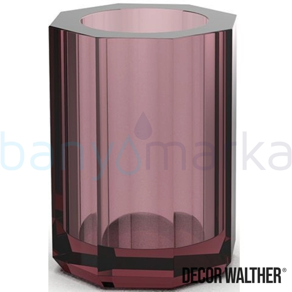 Decor Walther Kristall Diş Fırçalığı, Bordo (Tezgah Üzeri, Cam) - KRBER-RB KRBER-RB