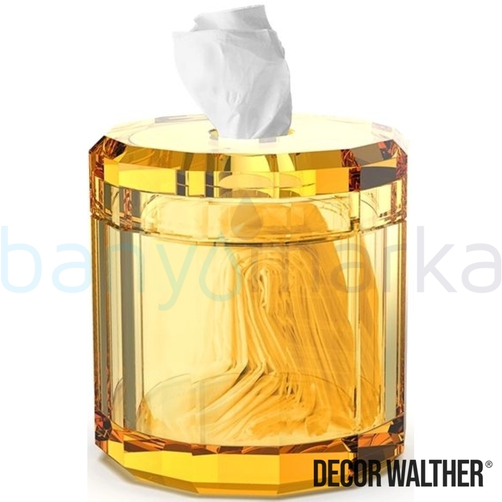 Decor Walther Kristall Kağıt Mendillik, Amber (Tezgah Üzeri, Cam) - KRKB-A KRKB-A
