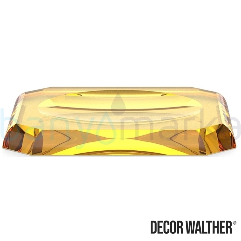 Decor Walther Kristall Tepsi Sabunluk, Amber (Tezgah Üzeri, Cam) - KRKS-A KRKS-A