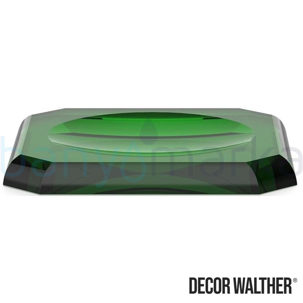 Decor Walther Kristall Tepsi Sabunluk, Yeşil (Tezgah Üzeri, Cam) - KRKS-G KRKS-G