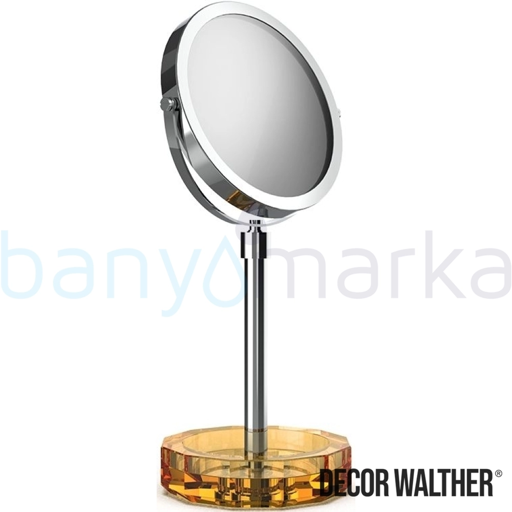 Decor Walther Kristall Makyaj Aynası 1x/5x Büyüteçli, Krom/Amber (Tezgah Üzeri, Cam) - KRKSA-CRA KRKSA-CRA