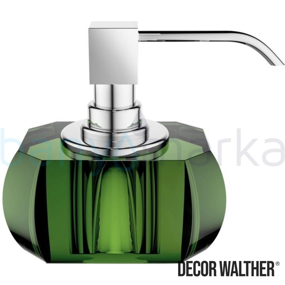 Decor Walther Kristall Sıvı Sabunluk, Krom/Yeşil (Tezgah Üzeri, Cam) - KRSSP-CRG KRSSP-CRG