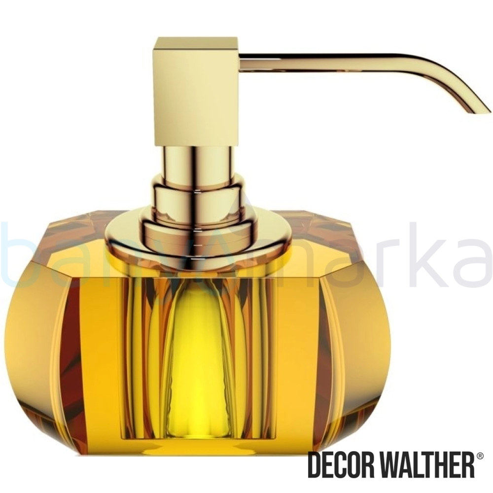 Decor Walther Kristall Sıvı Sabunluk, Altın/Amber (Tezgah Üzeri, Cam) - KRSSP-OA KRSSP-OA