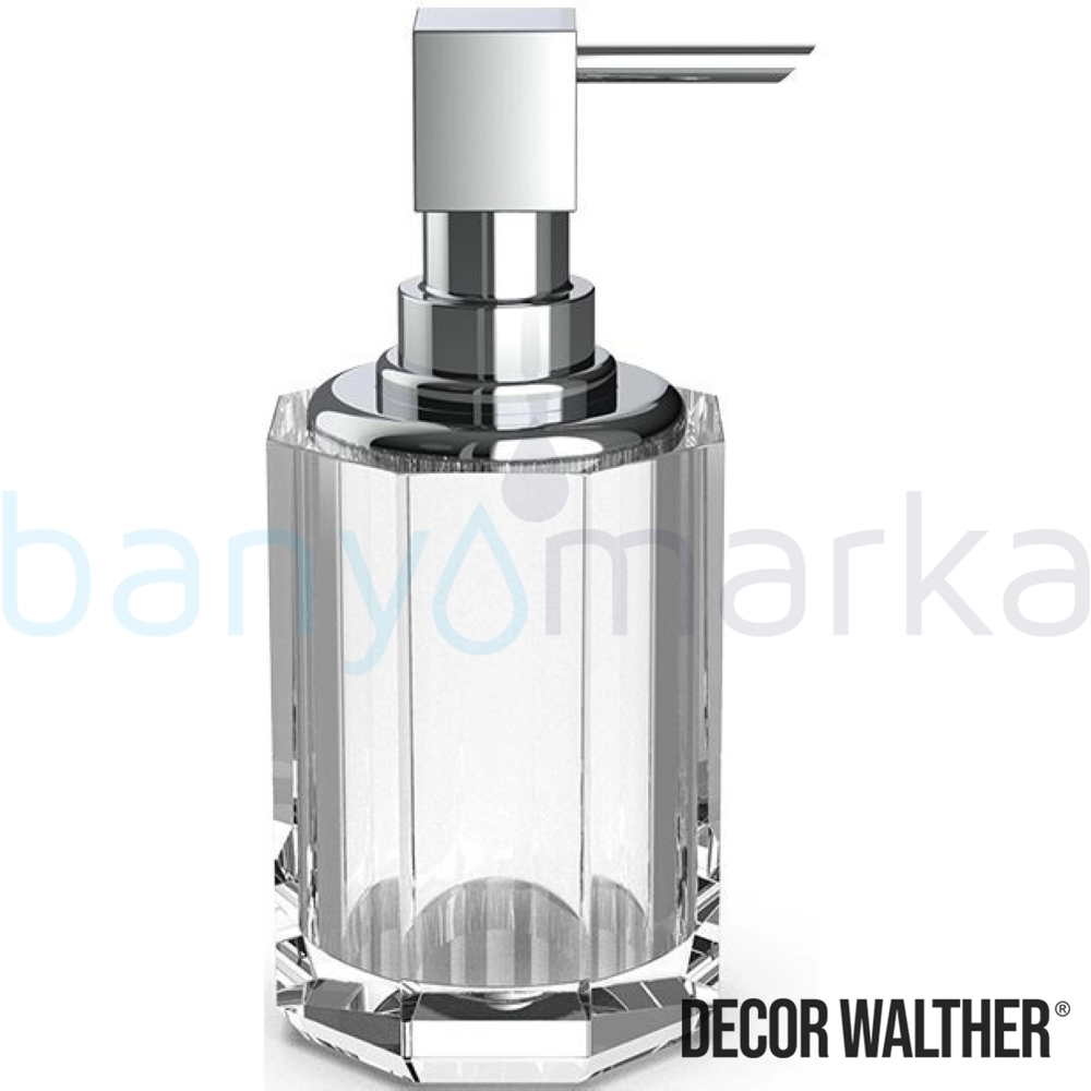 Decor Walther Kristall Sıvı Sabunluk, Krom/Şeffaf (Tezgah Üzeri, Cam) - KRSSP2-CRC KRSSP2-CRC