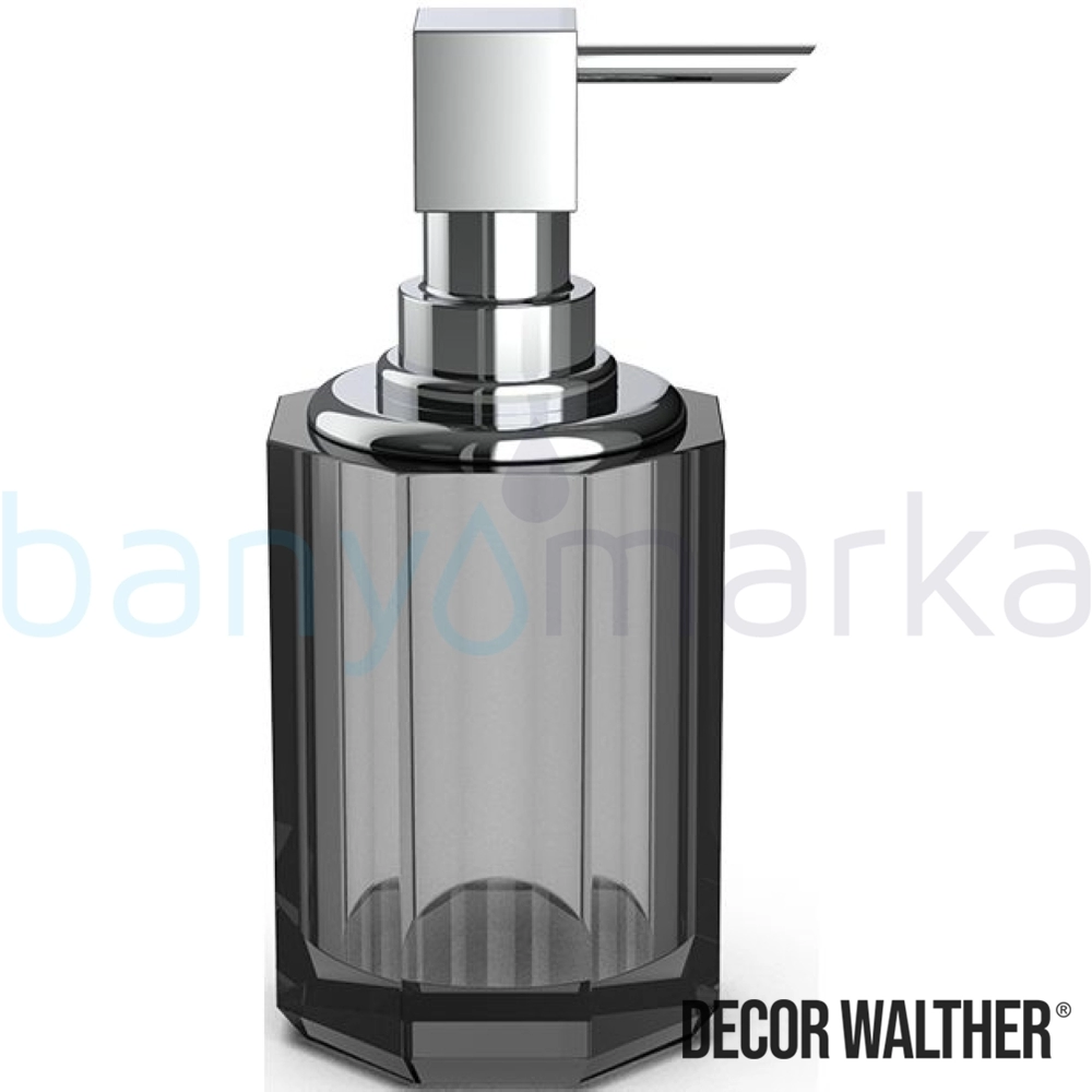 Decor Walther Kristall Sıvı Sabunluk, Krom/Antrasit (Tezgah Üzeri, Cam) - KRSSP2-CRN KRSSP2-CRN