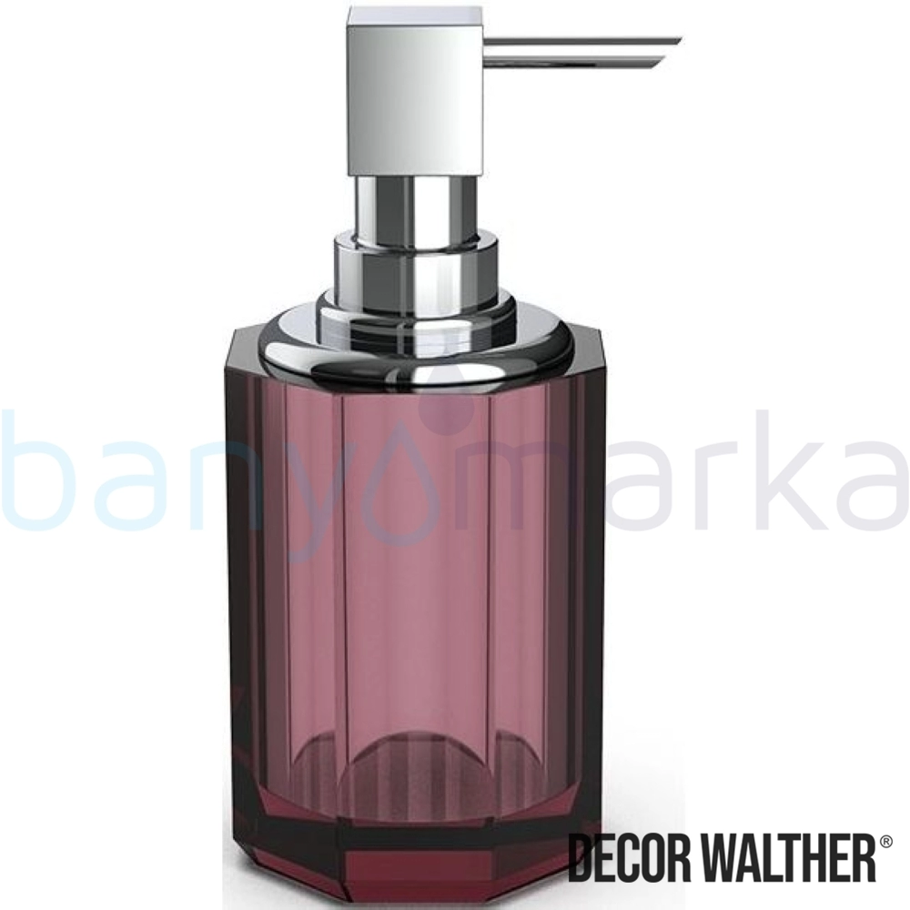 Decor Walther Kristall Sıvı Sabunluk, Krom/Bordo (Tezgah Üzeri, Cam) - KRSSP2-CRRB KRSSP2-CRRB