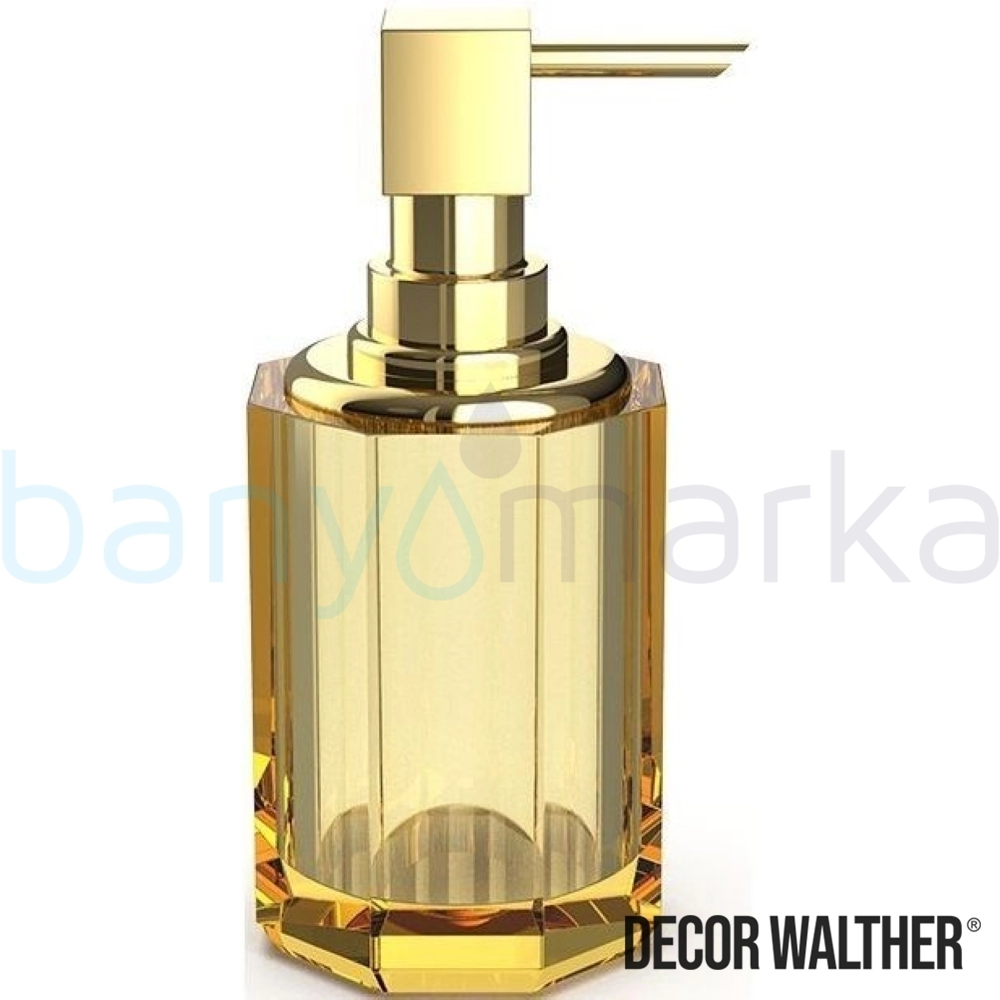 Decor Walther Kristall Sıvı Sabunluk, Altın/Amber (Tezgah Üzeri, Cam) - KRSSP2-OA KRSSP2-OA