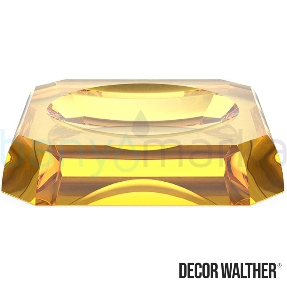 Decor Walther Kristall Sabunluk, Amber (Tezgah Üzeri, Cam) - KRSTS-A KRSTS-A