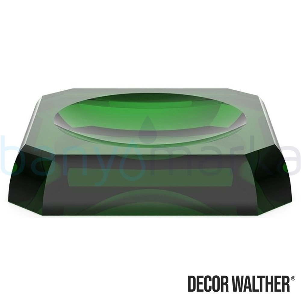 Decor Walther Kristall Sabunluk, Yeşil (Tezgah Üzeri, Cam) - KRSTS-G KRSTS-G