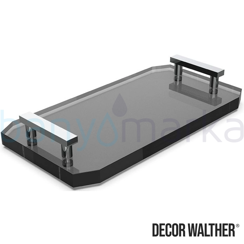 Decor Walther Kristall Aksesuar Tepsisi, Krom/Antrasit (Tezgah Üzeri, Cam) - KRTAB2-CRN KRTAB2-CRN