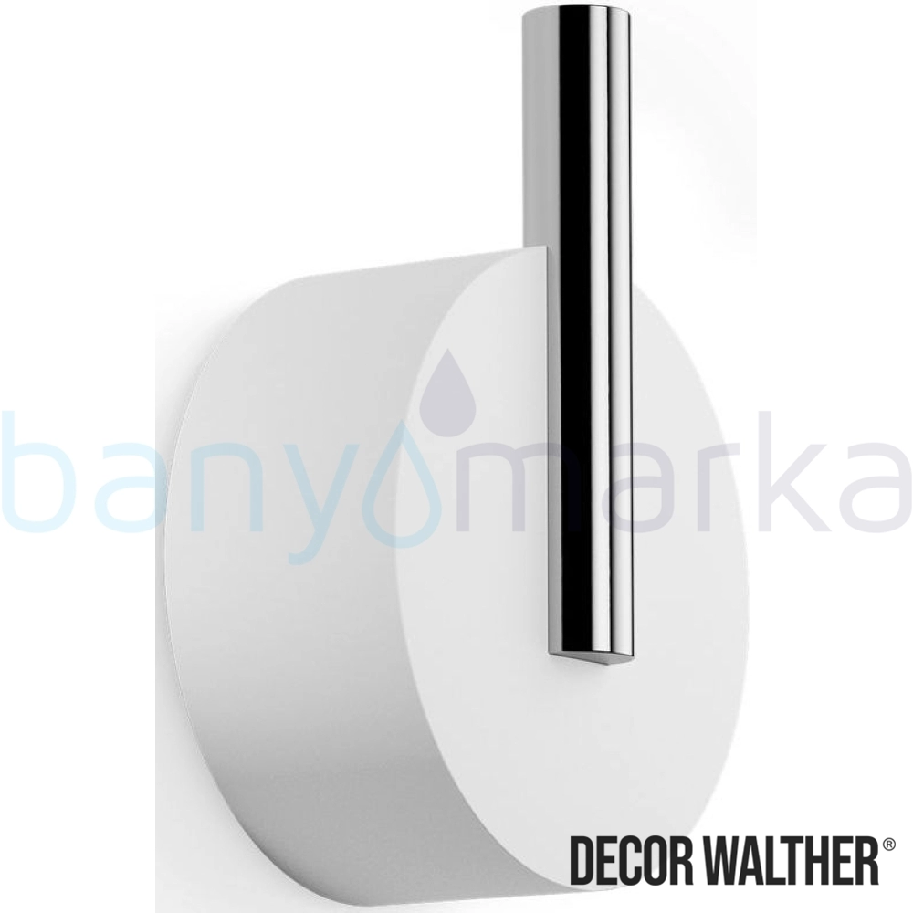Decor Walther Stone Askı, 3,5 cm, Beyaz/Corian/Krom - STONEWHK-CR STONEWHK-CR