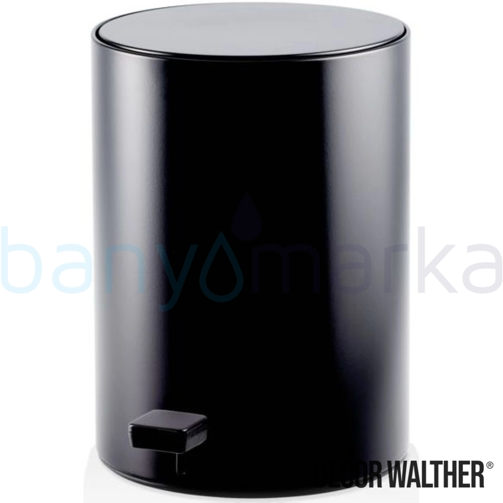 Decor Walther Pedallı Çöp Kovası, Yavaş Kapanır, Mat Siyah (7 Litre) - TE50-N TE50-N