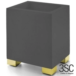 3SC - 3SC BeMood Deluxe Black Diş Fırçalığı, Siyah/Corian/Altın (Tezgah Üzeri) - BEMDN03A-GD