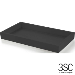 3SC - 3SC BeMood Black Aksesuar Tepsisi, Siyah/Corian (Tezgah Üzeri) - BEMN66A