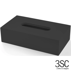 3SC - 3SC BeMood Black Kağıt Mendillik, Siyah/Corian (Tezgah Üzeri) - BEMN70A