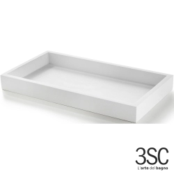 3SC - 3SC BeMood White Aksesuar Tepsisi, Beyaz/Corian (Tezgah Üzeri) - BEMW66A