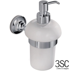 3SC - 3SC New England Sıvı Sabunluk (Duvardan, Krom + Cam) - NE01D-SL
