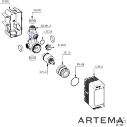 Artema - Artema Ankastre Banyo Bataryası (Sıva Altı Grubu, Minibox)