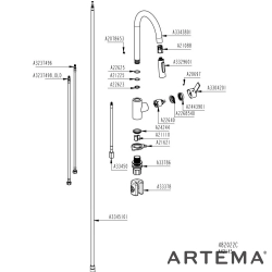 Artema - Artema Maestro Pull-Down Eviye Bataryası