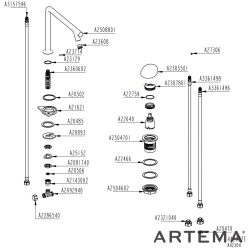 Artema - Artema İstanbul Lavabo Bataryası (2 Delikli Lavabolar için)
