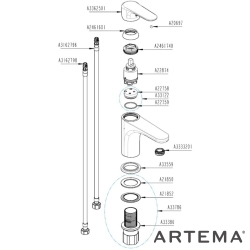 Artema - Artema Root Round Lavabo Bataryası