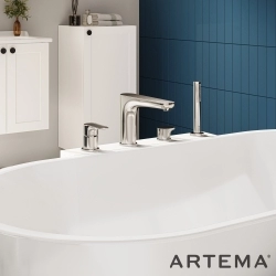 Artema - Artema Root Round 4 Delikli Küvet Bataryası, El Duşlu