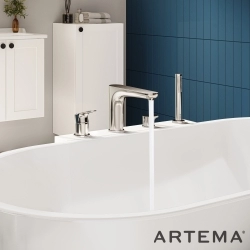 Artema - Artema Root Round 4 Delikli Küvet Bataryası, El Duşlu