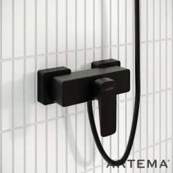 Artema - Artema Root Square Tezgah Üstü Lavabo Bataryası, Mat Siyah