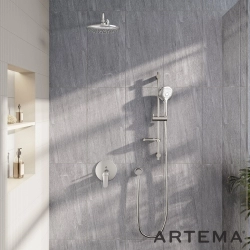 Artema - Artema Root Round Ankastre Banyo Bataryası (V-Box Sıva Üstü Grubu), Krom