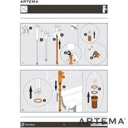 Artema - Artema Flow Round Lavabo Bataryası (Yüksek)