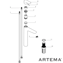 Artema - Artema Flow Soft Tezgah Üstü Lavabo Bataryası