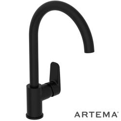 Artema - Artema Flow Soft Eviye Bataryası, Mat Siyah (C-Tip) - A4341936