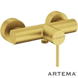 Artema - Artema Minimax Round Duş Bataryası, Fırçalı Altın - A4352925