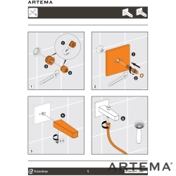 Artema - Artema Minimax Round Çıkış Ucu, El Duşu Çıkışlı, Soft Altın