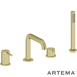 Artema - Artema Minimax Round 4 Delikli Küvet Bataryası, El Duşlu, Soft Altın