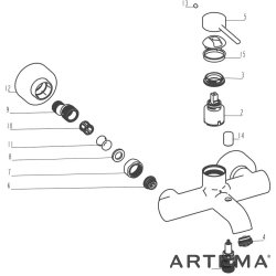 Artema - Artema Minimax Round Banyo Bataryası