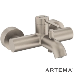 Artema - Artema Minimax Round Banyo Bataryası, Fırçalı Nikel - A4354834