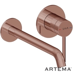 Artema - Artema Minimax Round Ankastre Lavabo Bataryası, Uzun, Soft Bakır (Sıva Üstü Grubu) - A4354929
