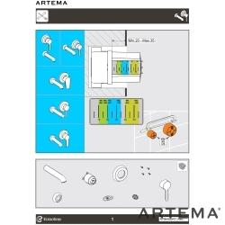 Artema - Artema Minimax Square Ankastre Lavabo Bataryası, Uzun (Sıva Üstü Grubu)