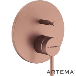 Artema - Artema Minimax Round Ankastre Banyo Bataryası, Fırçalı Bakır (Minibox Sıva Üstü Grubu)