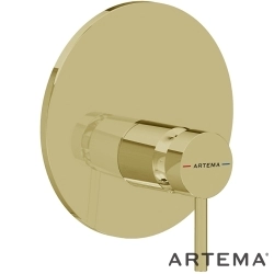 Artema - Artema Minimax Round Ankastre Duş Bataryası, Soft Altın (V-Box Sıva Üstü Grubu) - A4371174