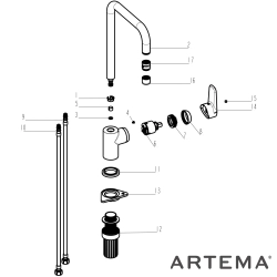 Artema - Artema Flow Soft Mafsallı Eviye Bataryası (U-Tip)