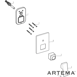 Artema - Artema Minimax Square Ankastre Banyo Bataryası, Soft Altın (Minibox Sıva Üstü Grubu)