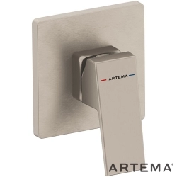 Artema - Artema Minimax Square Ankastre Duş Bataryası, Fırçalı Nikel (Minibox Sıva Üstü Grubu) - A4373334